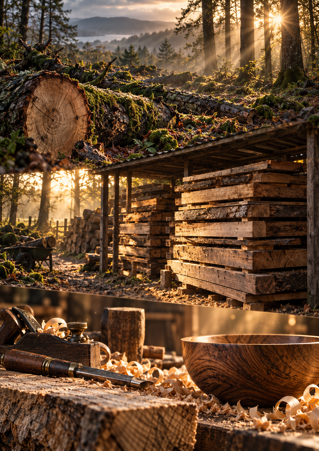 Foraged timber and seasoning journey
