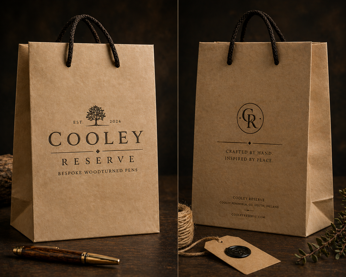 Kraft packaging and Cooley Reserve branding